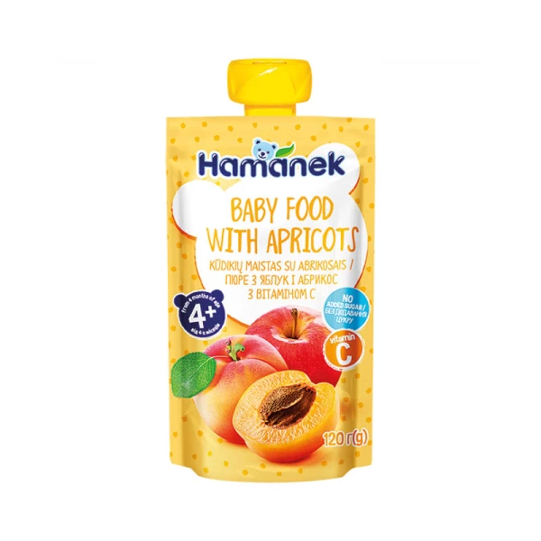 Hamanek Piure din mere si caise 120g - image 1