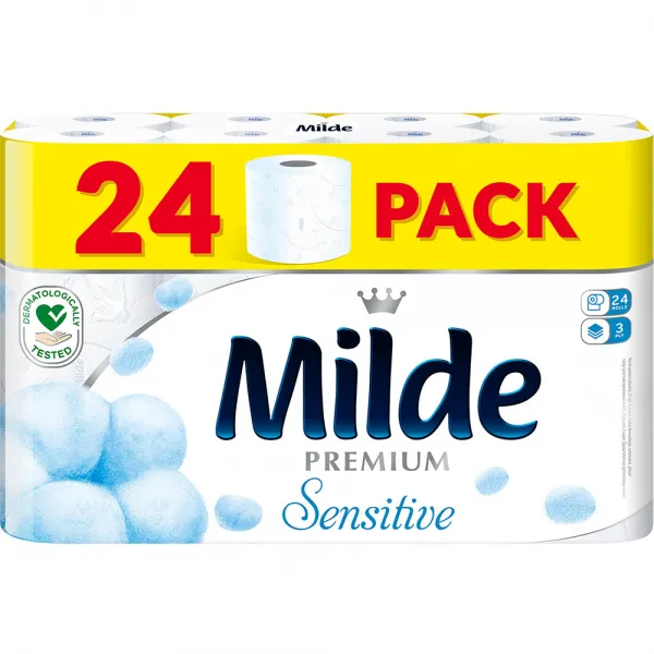 Milde Туалетная бумага 24 рулона Sensitive - image 1