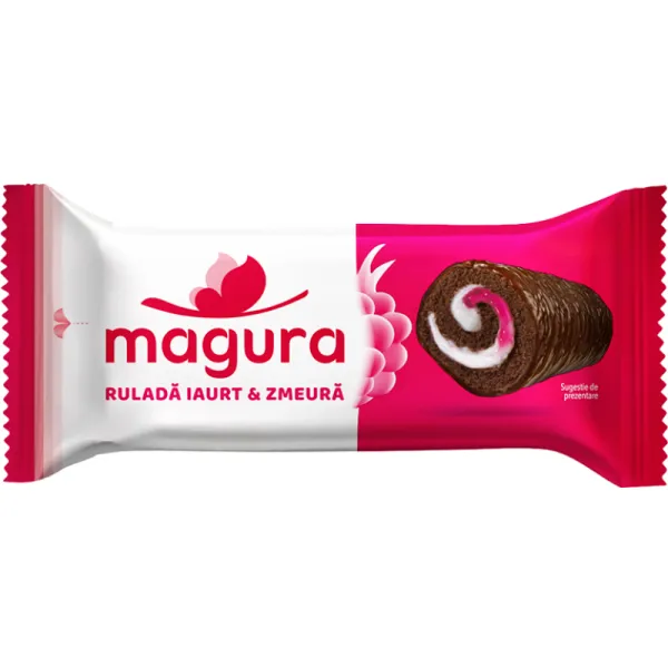 Magura Rulada cu crema de iaurt si gem de zmeura 35g - image 1
