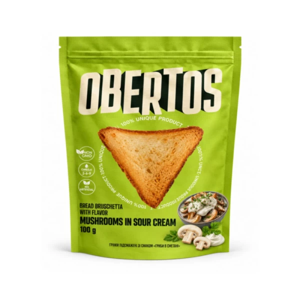 Obertos Crutoane cu gust ciuperci in smantana 100 g - image 1
