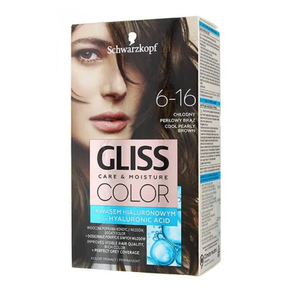 Gliss Color Vopsea de par 6-16 Saten Perlat Rece - image 1