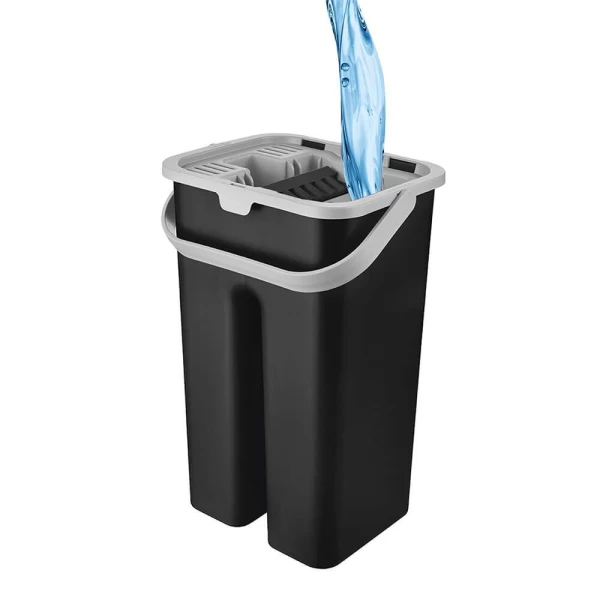 Proff Style Set cu mop Plat, 9 litri, Negru - image 4