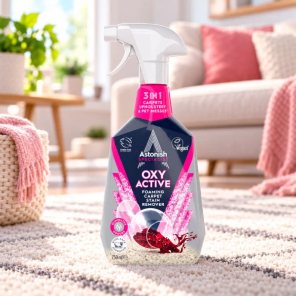 Astonish Spray spumant pentru indepartarea petelor Oxy Active pentru covoare 750 ml - image 2