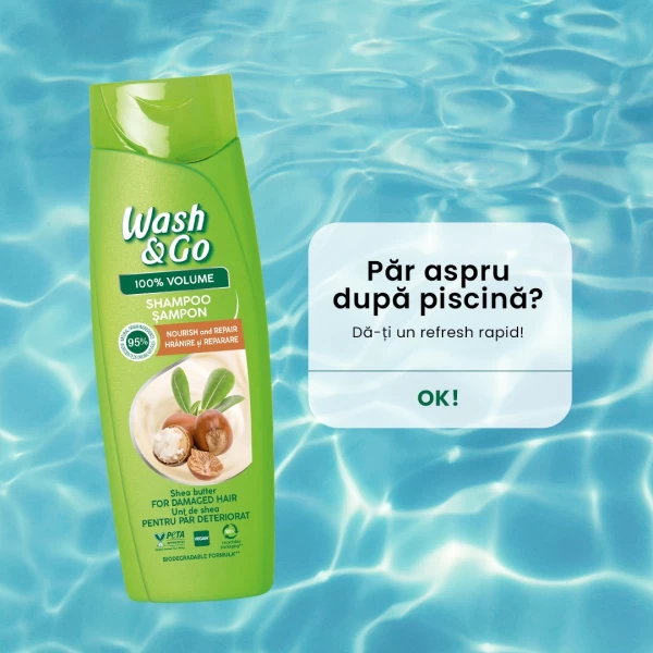 Wash&Go Sampon 360ml cu unt de Shea - image 3