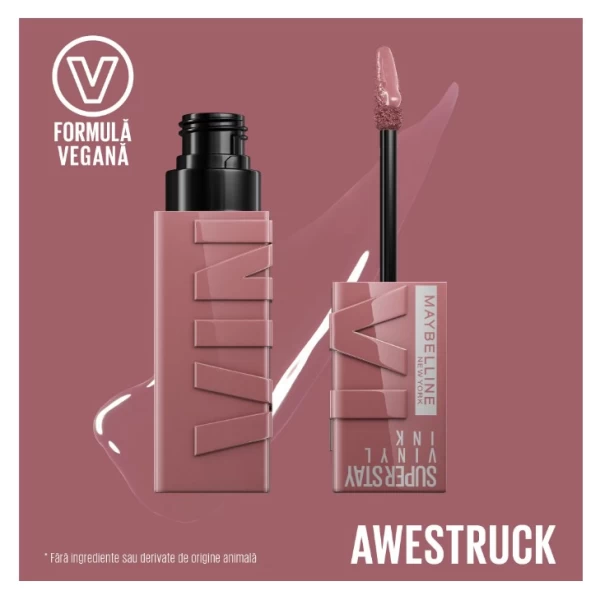 Maybelline Стойкая жидкая губная помада New York SuperStay Vinyl Ink 110 Awestruck с виниловым блеск - image 3