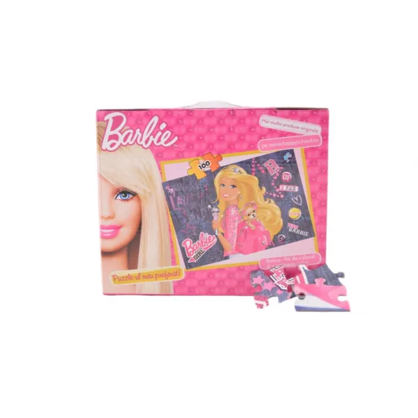 Barbie Servieta cu puzzle 100 piese+ BONUS BARBIE - image 2