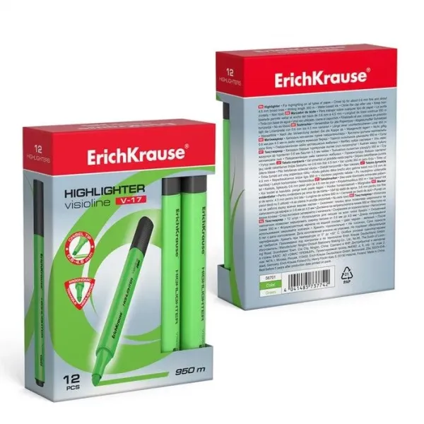 Текстмаркер ErichKrause Visioline V-17, зеленый - image 3