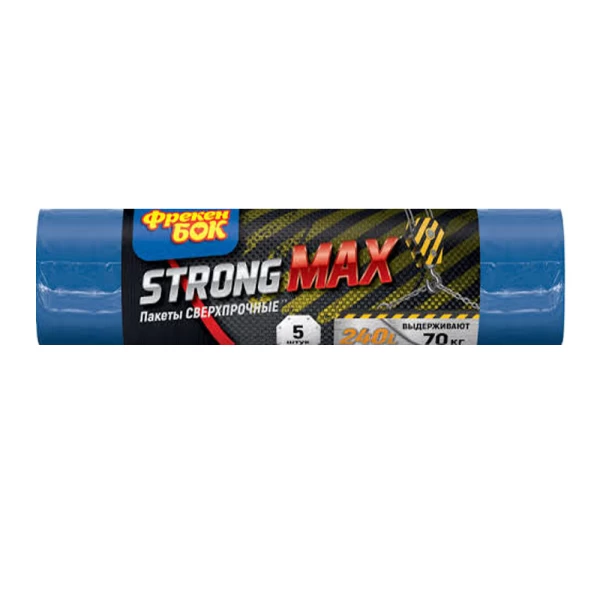 Фрекен Бок MAX Пакеты для мусора многослойные 240 л 5 шт Черные - image 1