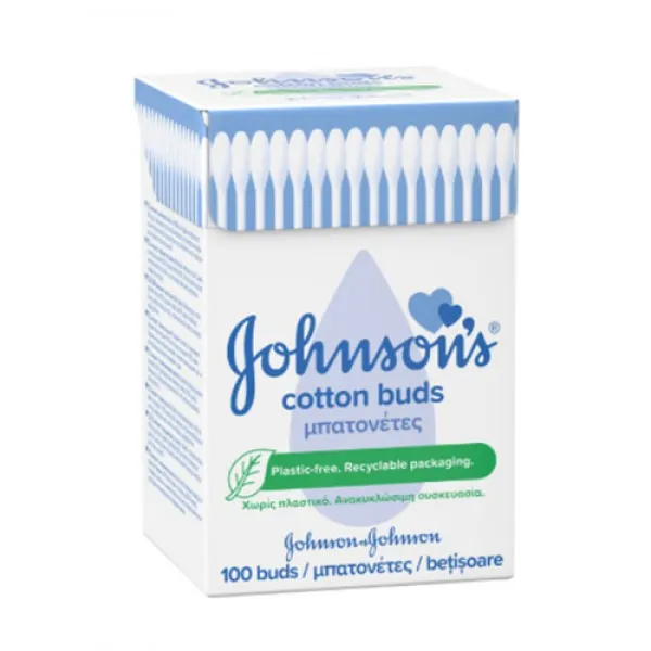 Johnson's Baby Betisoare de urechi din bumbac pentru bebelusi 100 buc - image 1