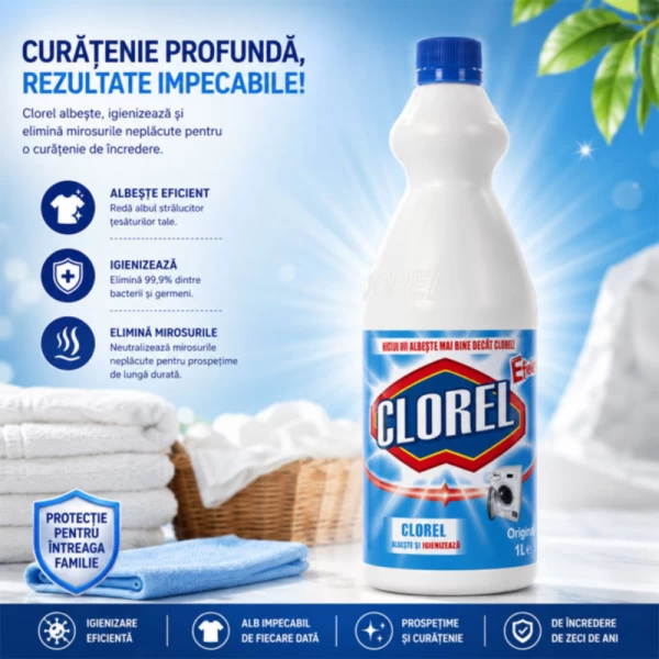 Efekt Clorel inalbitor pentru rufe 1l Original - image 2