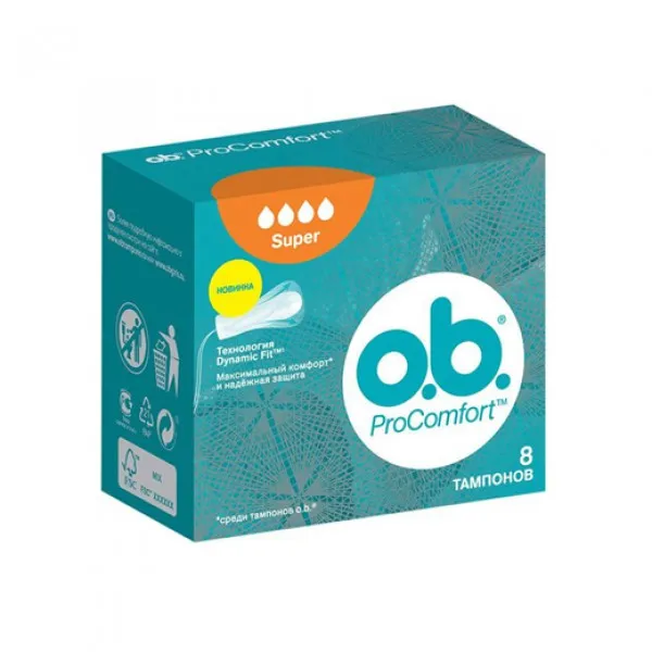 OB Тампоны ProComfort Super 8 шт - image 1