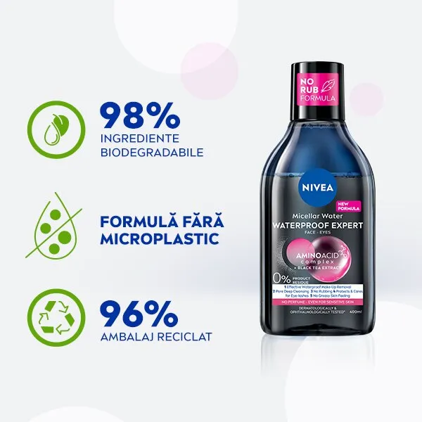 Nivea Мицеллярная вода Waterproof Bifazic 400 мл - image 4