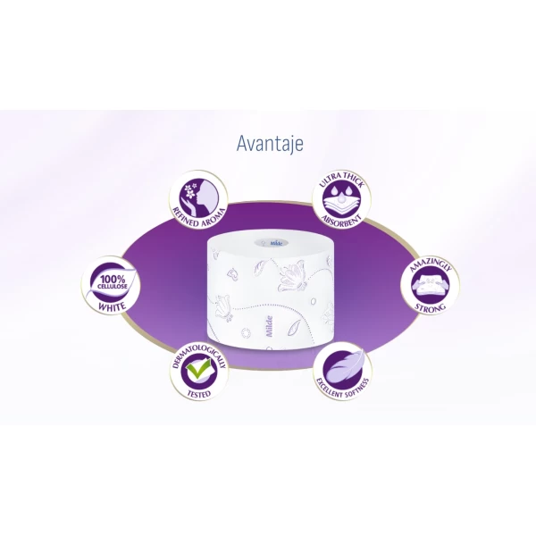 Milde Туалетная бумага 24+6 рулонов Relax Purple - image 3