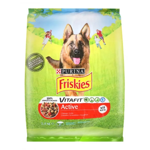Friskies Active Сухой корм для собак с говядиной 2.4 кг - image 1