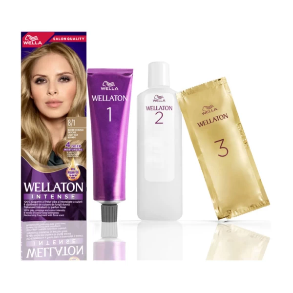 Стойкая краска для волос Wellaton Светлый пепельный блонд 8/1, 110 мл - image 2