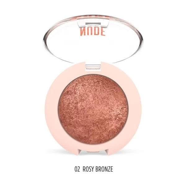 Golden Rose Nude Look Pearl Baked Eyeshadow 02 Rosy Bronze - image 1