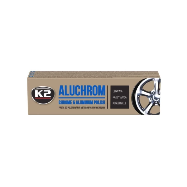K2 Aluchrom pasta pentru lustruirea suprafetelor din chrom 120 g - image 1
