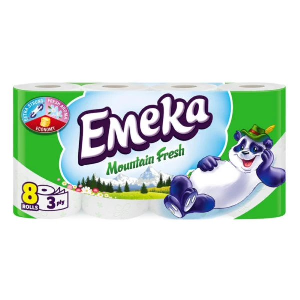 Emeka Hartie igienica, 3 straturi, 8 role Mountain Fresh - image 1