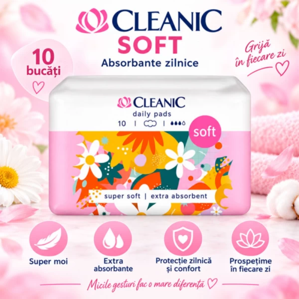 Cleanic Soft Absorbante Ultra Daily 10 buc - image 2