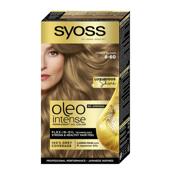 Syoss Oleo Intense Vopsea de par 8-60 Blond ca Mierea - image 1