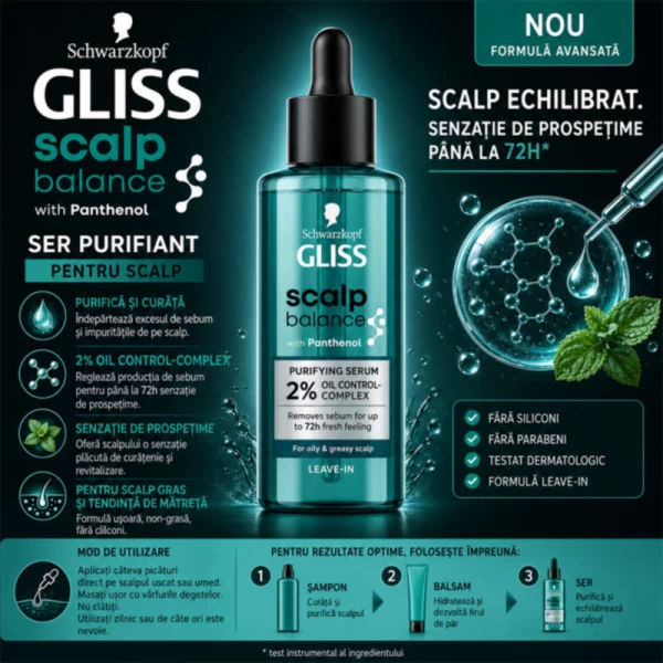 Gliss Сыворотка для баланса кожи головы для жирной кожи головы, 100 мл - image 2