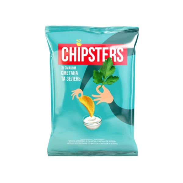 Chipster's Cipsuri cu gust de smintina si verdeata 180 g - image 1