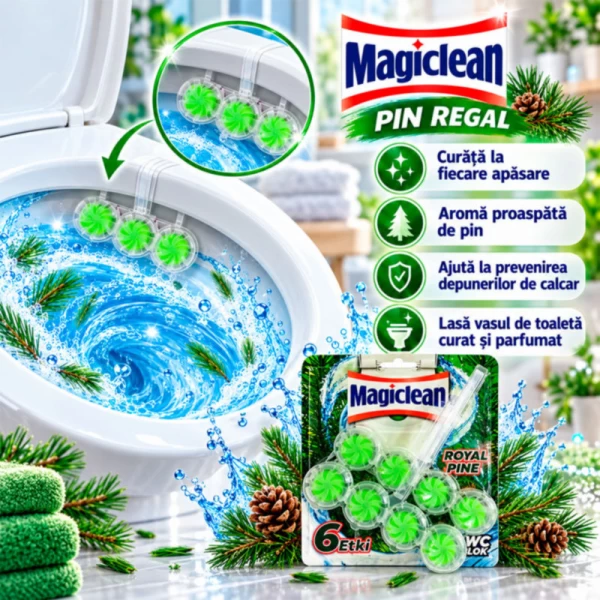 Magiclean блок для унитаза 2 x 50 гр Royal Pine - image 2