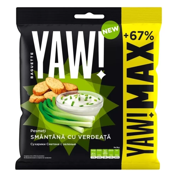 Yaw! MAX Багеты 85г Сметана, Зелень - image 1