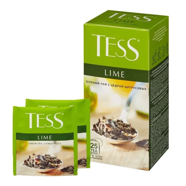 Tess Чай в пакетиках зеленый Lime c цедрой цитрусовых, 25 шт - image 2