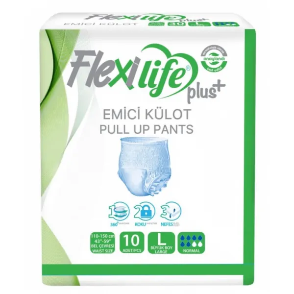 Flexi Life Plus Подгузники-Трусы для взрослых XL 120-170 см 10 шт - image 1