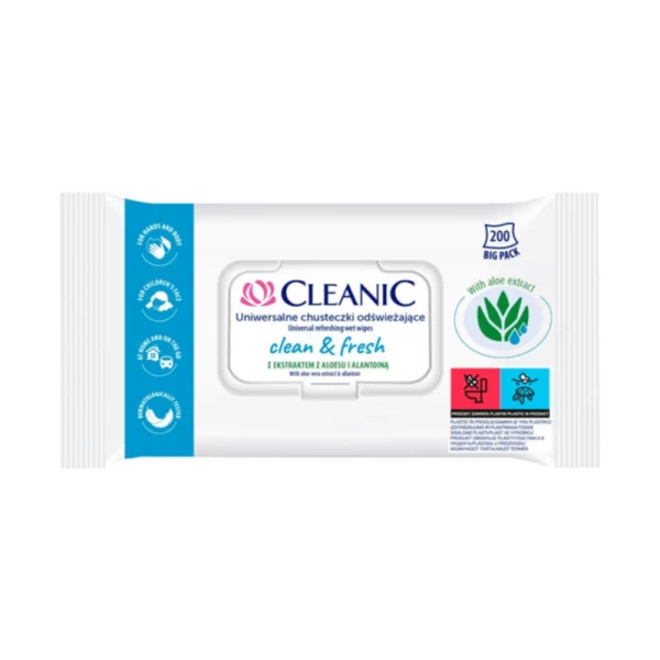 Влажные салфетки Cleanic Clean & Fresh 200 шт - image 1