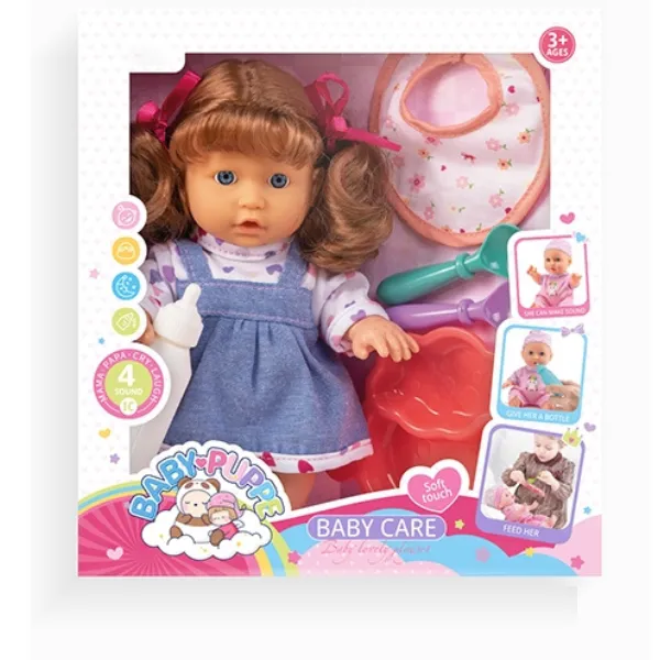 ESSA Музыкальная кукла в голубом платье и в блузке с сердечками - image 2