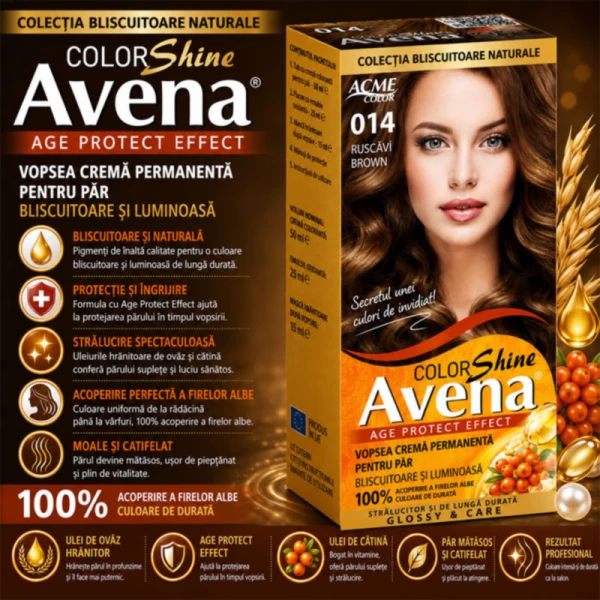 Краска для волос ACME Рябина Avena, 014 - Русый, 100 мл - image 2