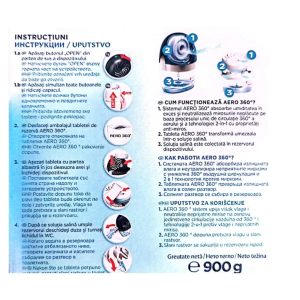 Ceresit Aero 360 Neutral Reserve влагопоглотитель 2 шт x 450г - image 2