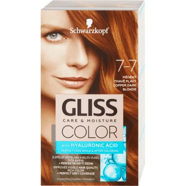 Gliss Color Vopsea de par 7-7 Blond Inchis Roscat - image 1