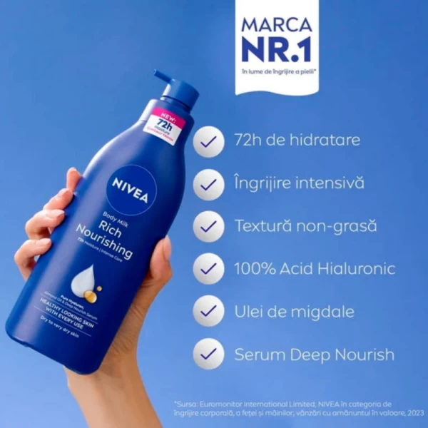 Nivea Lapte de Corp Rich Nourishing 400 ml pump - image 2
