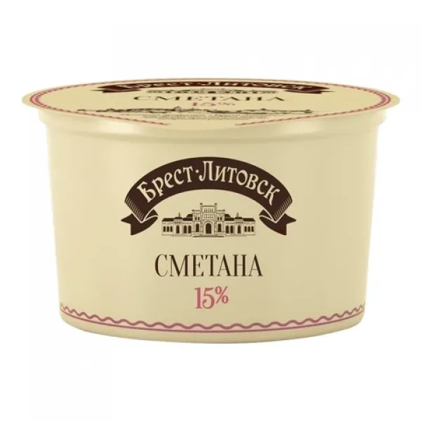 Сметана 15% Брест Литовск 180гр - image 1