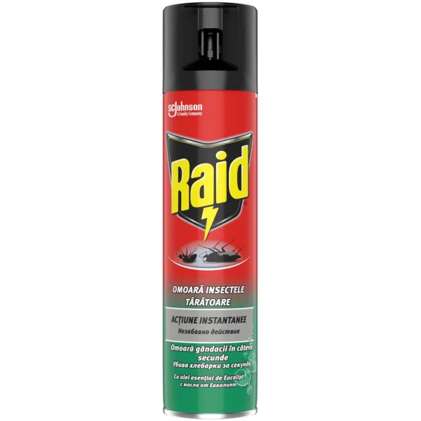 Raid Spray impotriva insectelor taratoare cu eucalipt 400 ml - image 1