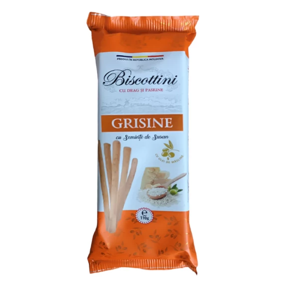 Biscottini Гришине с кунжутом 110 г - image 1