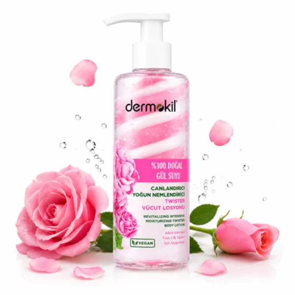 Dermokil Lotiune de corp naturala cu apa de trandafiri Twister 200 ml - image 3
