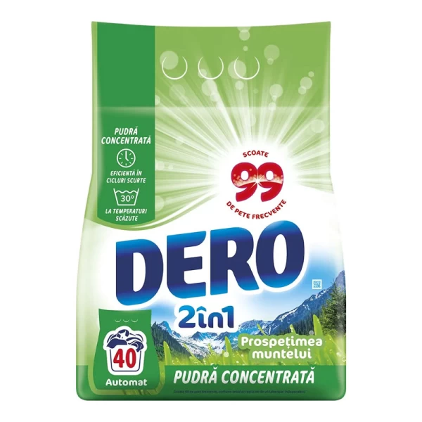 Dero Detergent de rufe 2in1 3kg Prospetimea Muntelui (40 spalari) - image 1