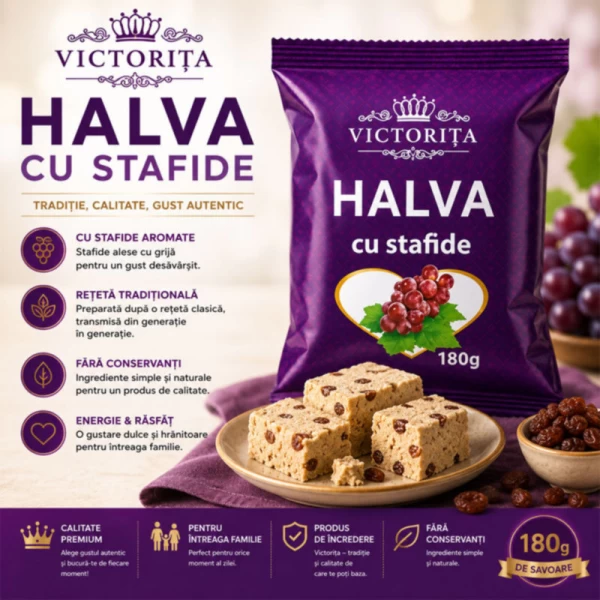 Викторита Халва Премиум Изюм 180 гр - image 2