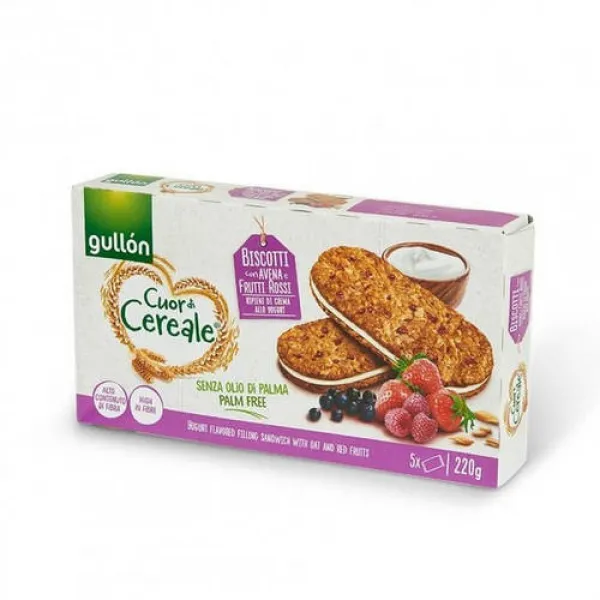 Gullon biscuiti Cuor di Cereale Crema Yogurt Frutti 220g - image 1