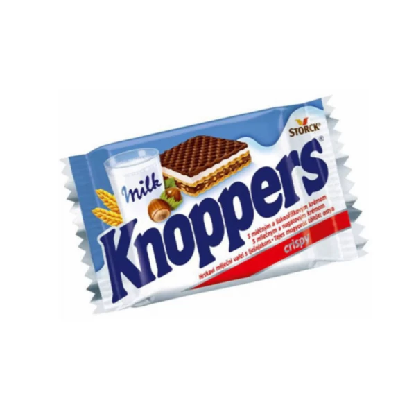 Knoppers napolitane cu crema de lapte si alune 25 g - image 1