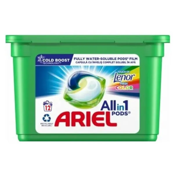 Ariel Detergent capsule 12 spalari Touch of Lenor Color - image 1