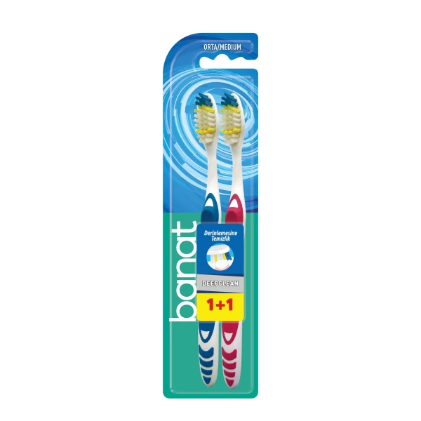 Banat Perie pentru dinti Deep Clean, Medium 1+1 - image 1