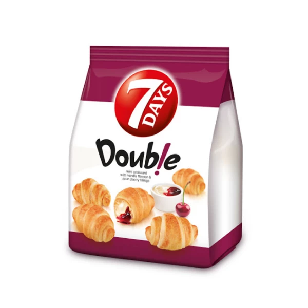 Croissant 7 Days 185 g double mini Vanilla & Cherry - image 1