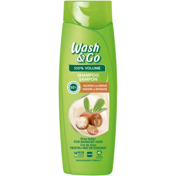 Wash&Go Sampon 360ml cu unt de Shea - image 1