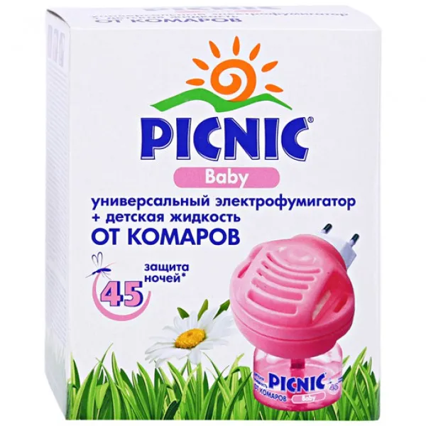 Комплект от комаров Picnic Baby электрофумигатор и жидкость 45 ночей - image 1