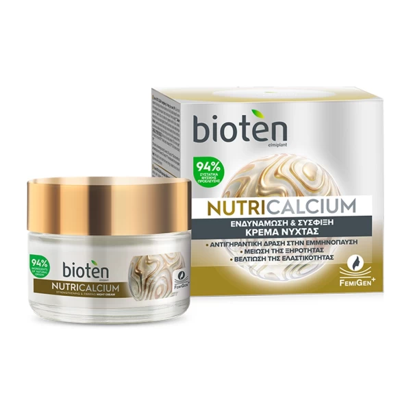 Bioten Cremă de noapte Nutri Calcium pentru întărirea și refacerea elasticității pielii, 50 ml - image 1